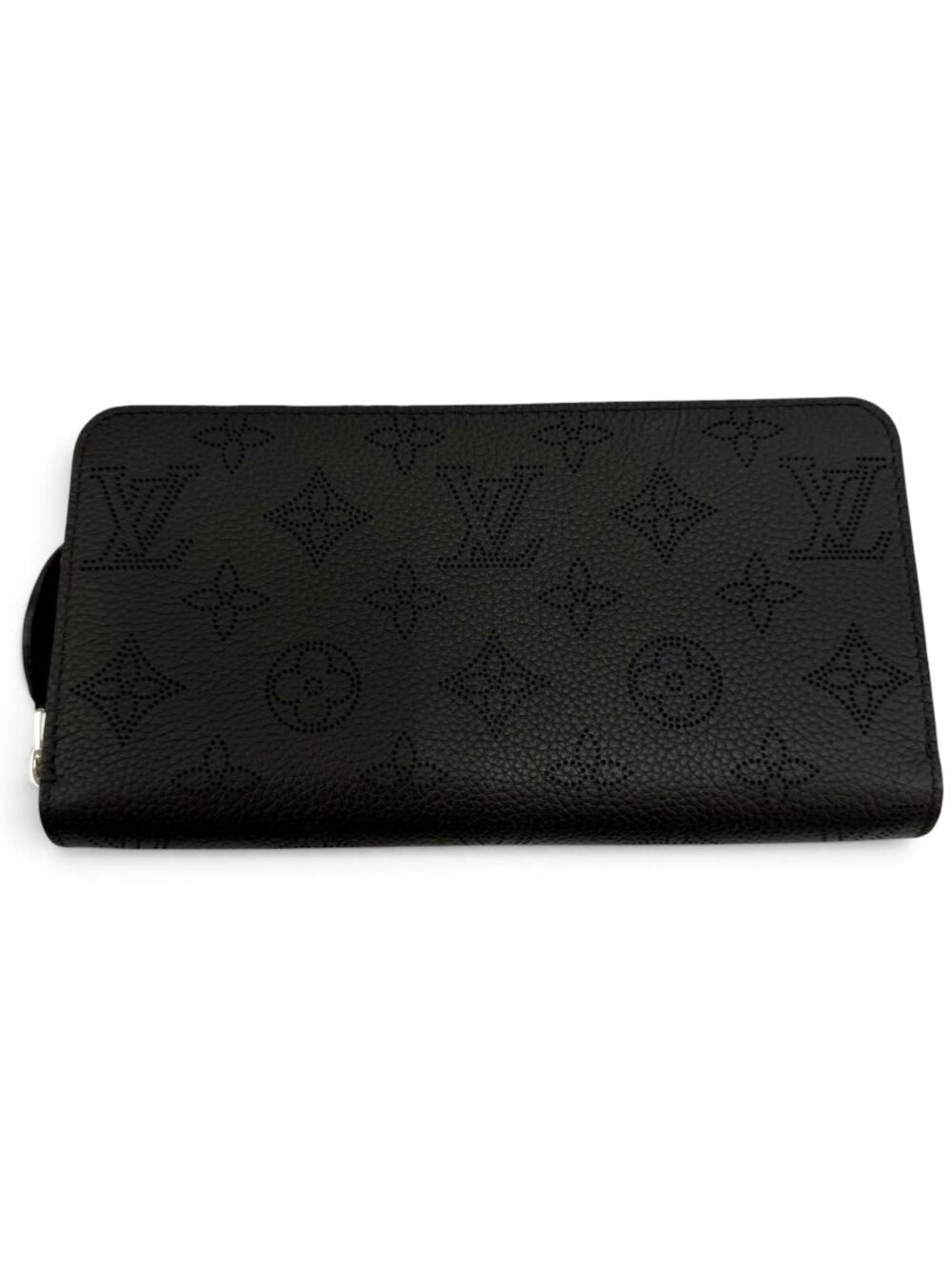 Louis Vuitton Zippy Wallet Mahina Leather Zip Around Black